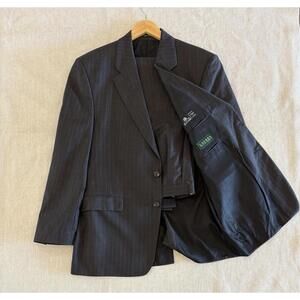 Lauren Ralph Lauren Cooper Gray Pinstripe Wool Suit / Jacket Pants Set 43R/36